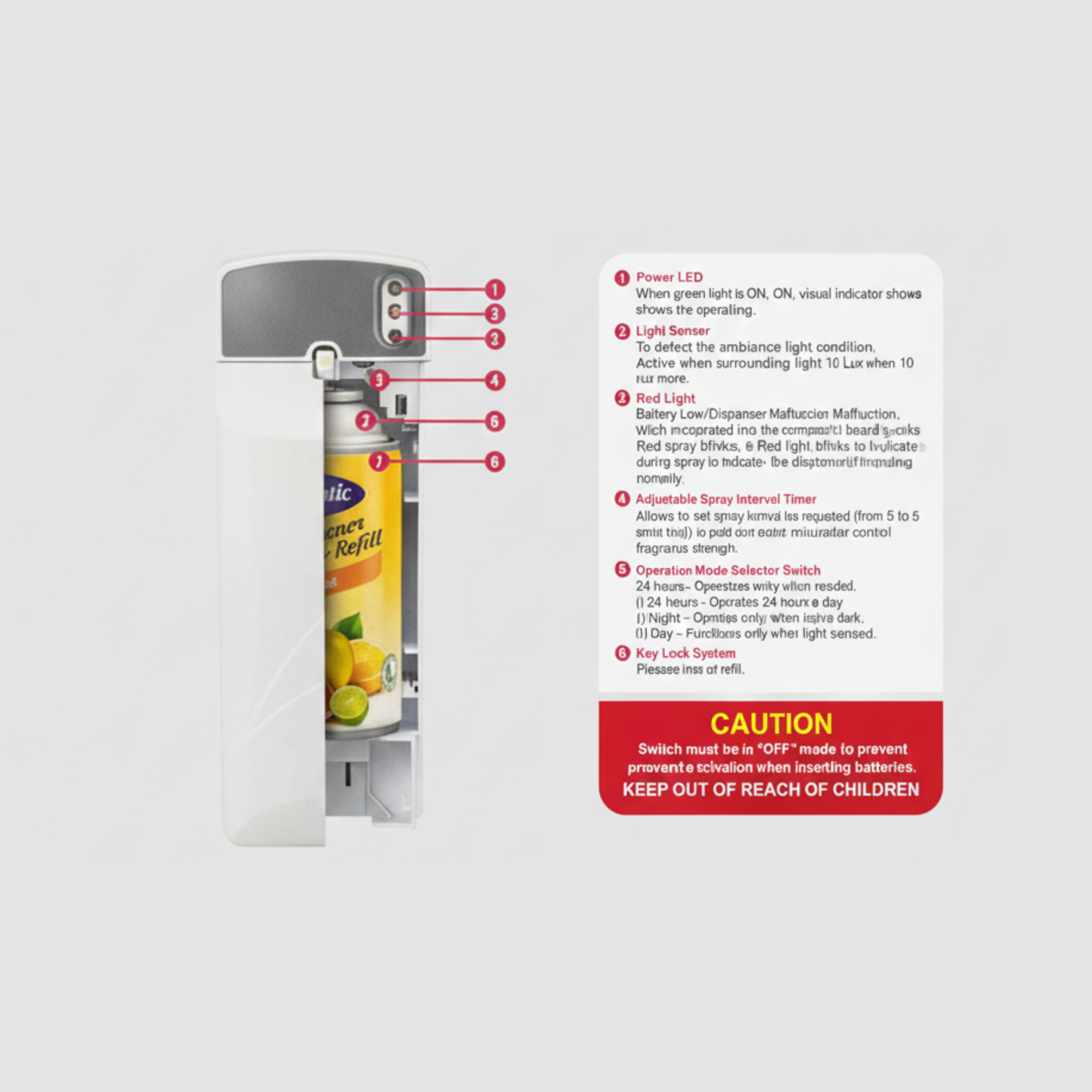 Hygiene System Automatic Air Freshener Dispenser ( White )