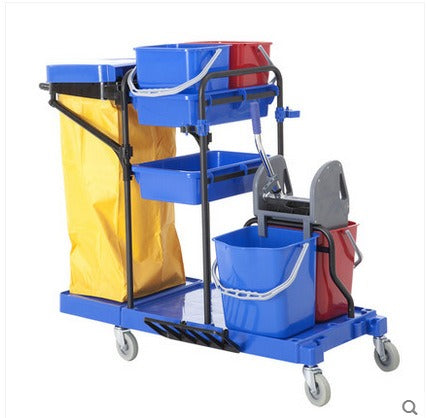Multipurpose Janitor Cart (Blue) - Baiyun - Made in China-Daitona General Trading LLC