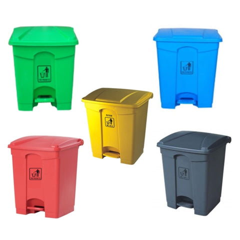 Garbage Can With Pedal 87LT (Red, Yellow, Blue, Green & Grey) Baiyun - Made in China-Daitona General Trading LLC