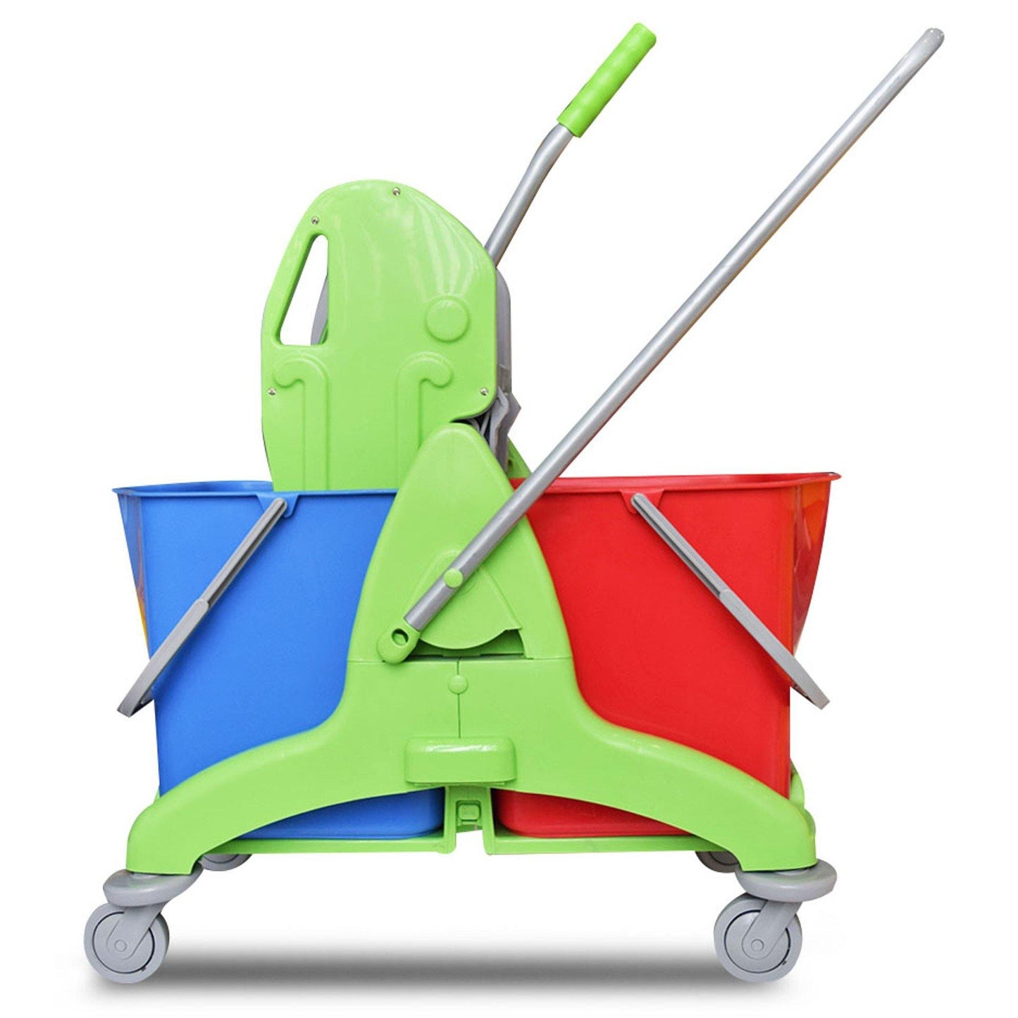 Double Mop Bucket Trolley Down Press 46LT (Green) - Nozomi - Made in Malaysia-Daitona General Trading LLC