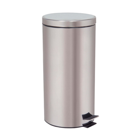 Stainless Steel Coated Dust Bin With Pedal 30LT (Matte/Satin & Shiny/Mirror Finish) - Hygiene System - Made in China-JF905567-S-Daitona General Trading LLC