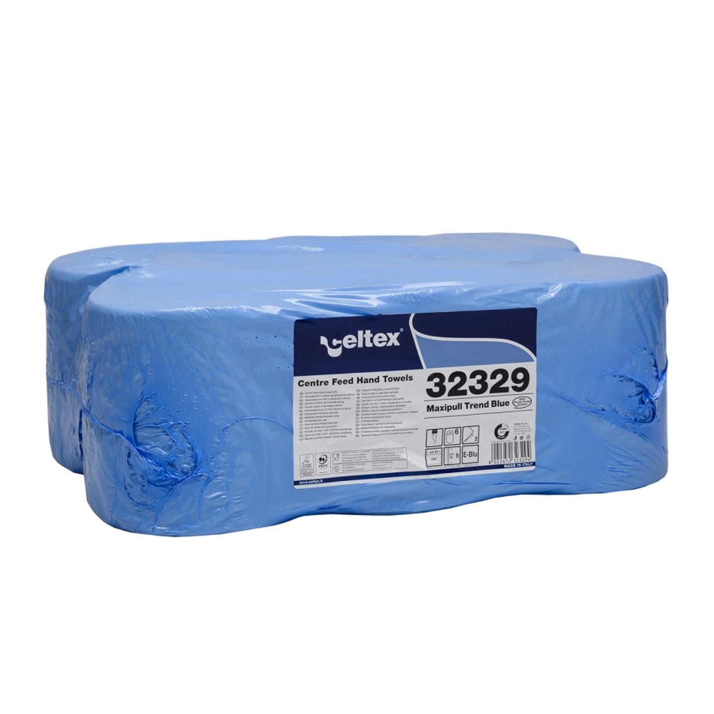Maxi Pull Trend Blue Center Feed Hand Towel Rolls 2 Ply (108 Mts) - Celtex - Made in Italy-Daitona General Trading LLC