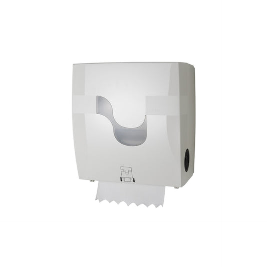 Megamini Formatic Manual Hand Towel Roll Dispenser (White) Celtex - Italy-Daitona General Trading LLC