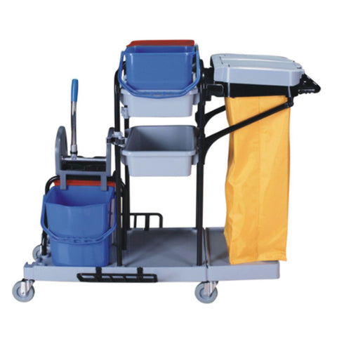 Multipurpose Janitor Cart (Grey) - Baiyun - Made in China-AF08173-Daitona General Trading LLC