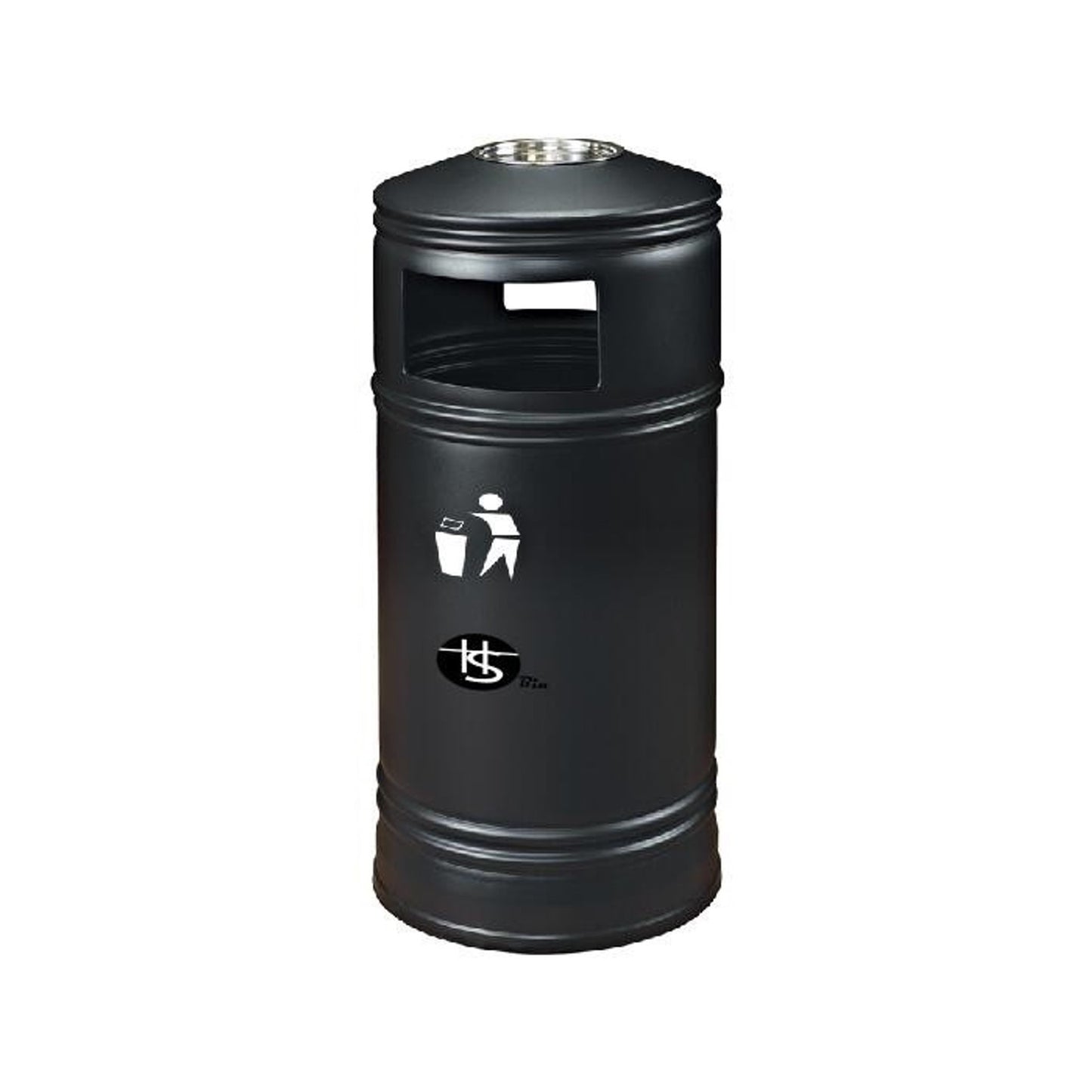 Outdoor Iron Ashtray Bin 33LT (Beige & Green) - Hygiene System - Made in China-Daitona General Trading LLC