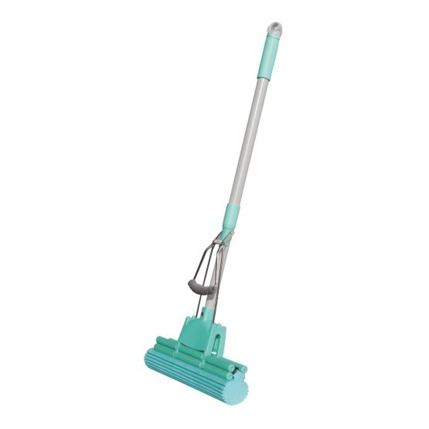 PVA Sponge Absorber Mop With Squeezing Technology & Adjustable Handle (Green & Grey) - Hygiene System - Made in Taiwan-RTC3356-Daitona General Trading LLC