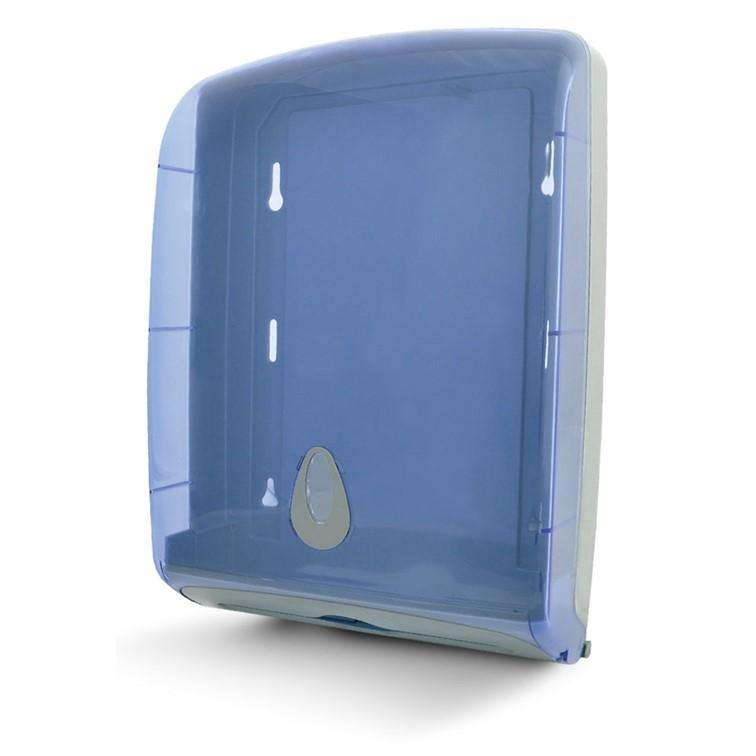 Multi Fold Paper Towel Dispenser (White & Transparent Blue) - AZ Hygiene-AZ1123TB-Daitona General Trading LLC