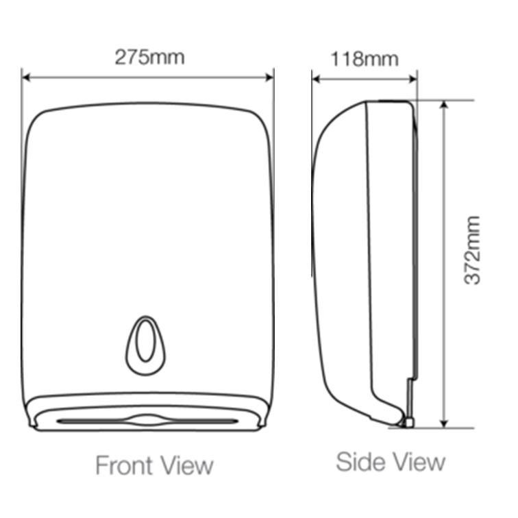 Multi Fold Paper Towel Dispenser (White & Transparent Blue) - AZ Hygiene-Daitona General Trading LLC