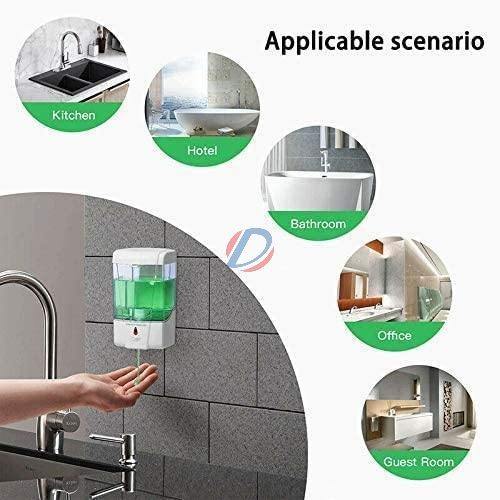 Wall Mount Automatic Hand Soap Liquid Dispenser 600ml (White) - Hygiene System-Daitona General Trading LLC