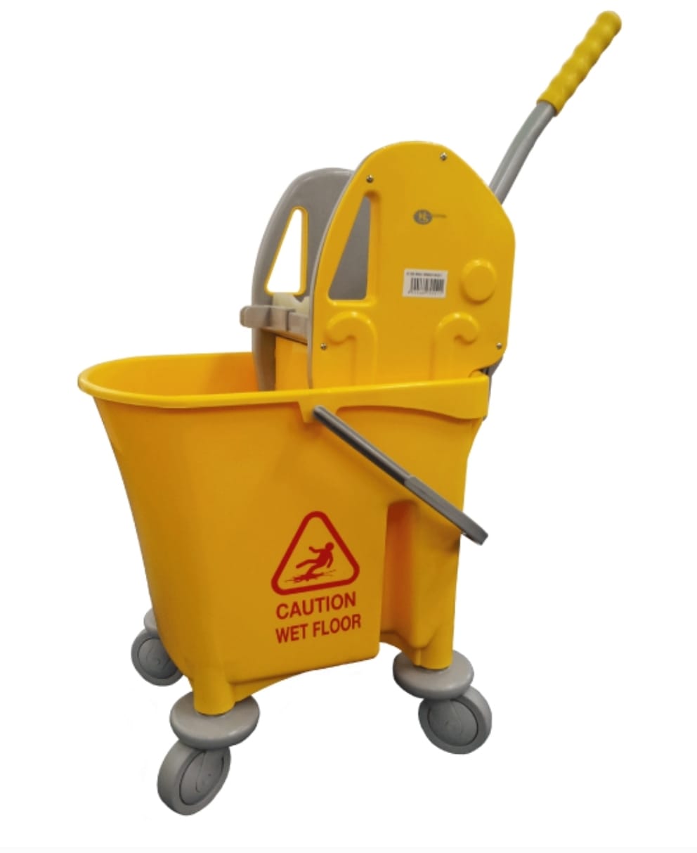 Single Mop Bucket Trolley 22LT (Red, Yellow, Blue & Green) - Nozomi - Made in Malaysia-AZ1032-Daitona General Trading LLC