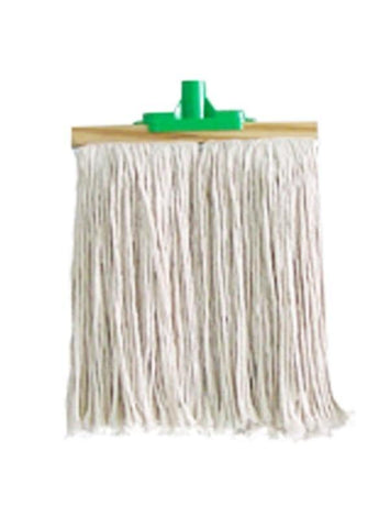 Cotton Wet Mop 400 Gms (White) With Mop Holder & Metal Handle - Vita - Made in Taiwan-CJ24-400 + MH-Daitona General Trading LLC
