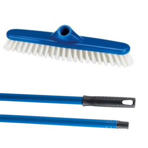 Floor Scrubbing Brush Master (Blue) With Metal Handle - Aricasa - Made in Italy-AR301 + MH-Daitona General Trading LLC