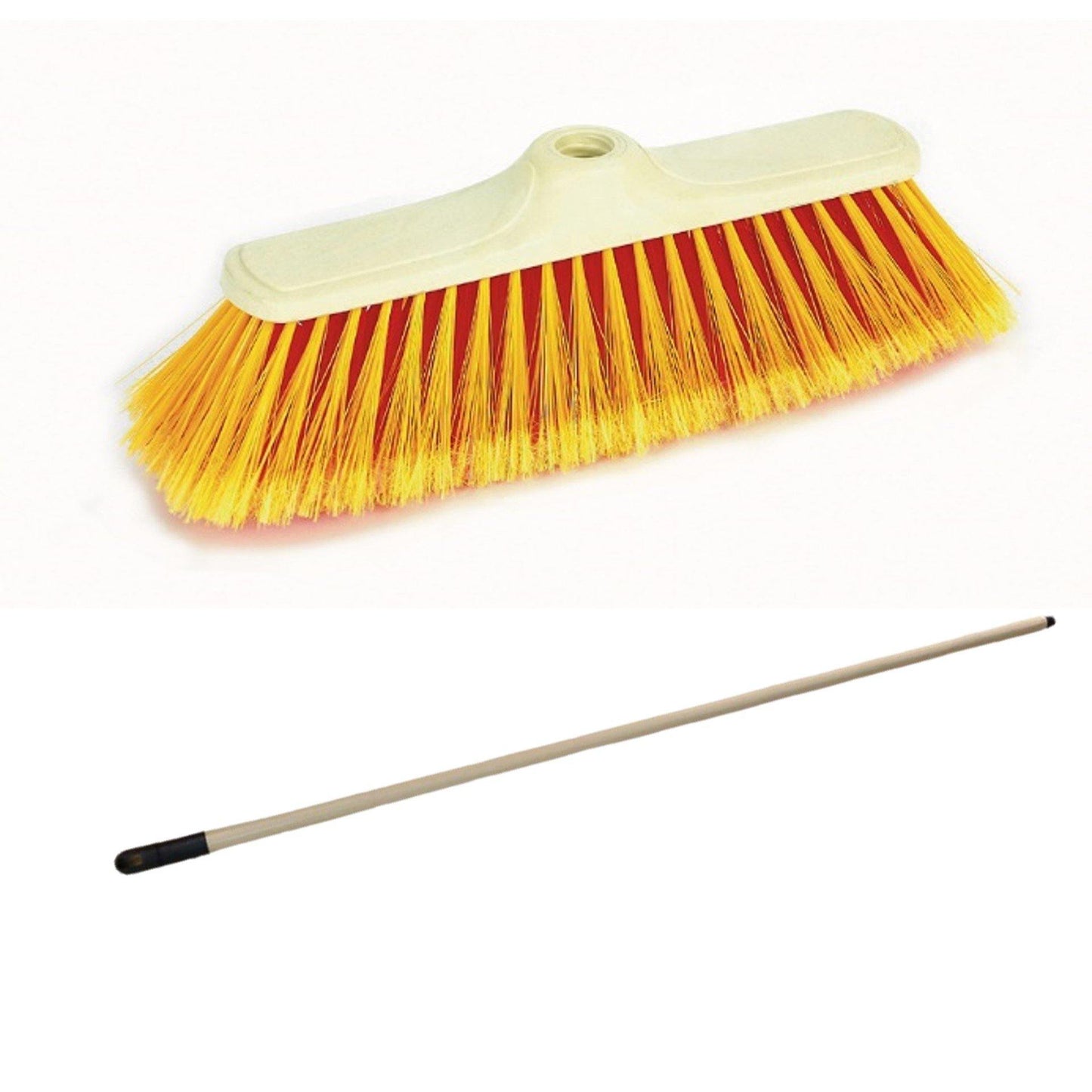 Soft Broom Export (Yellow) With Metal Handle - Mr. Brush - Made in Italy-Daitona General Trading LLC