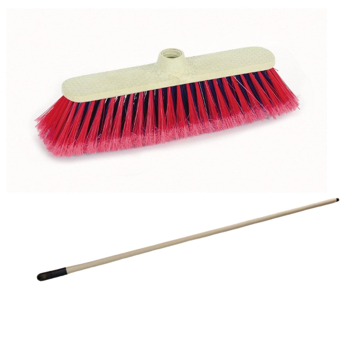 Soft Broom Francesina (Red) With Metal Handle - Mr. Brush - Made in Italy-Daitona General Trading LLC