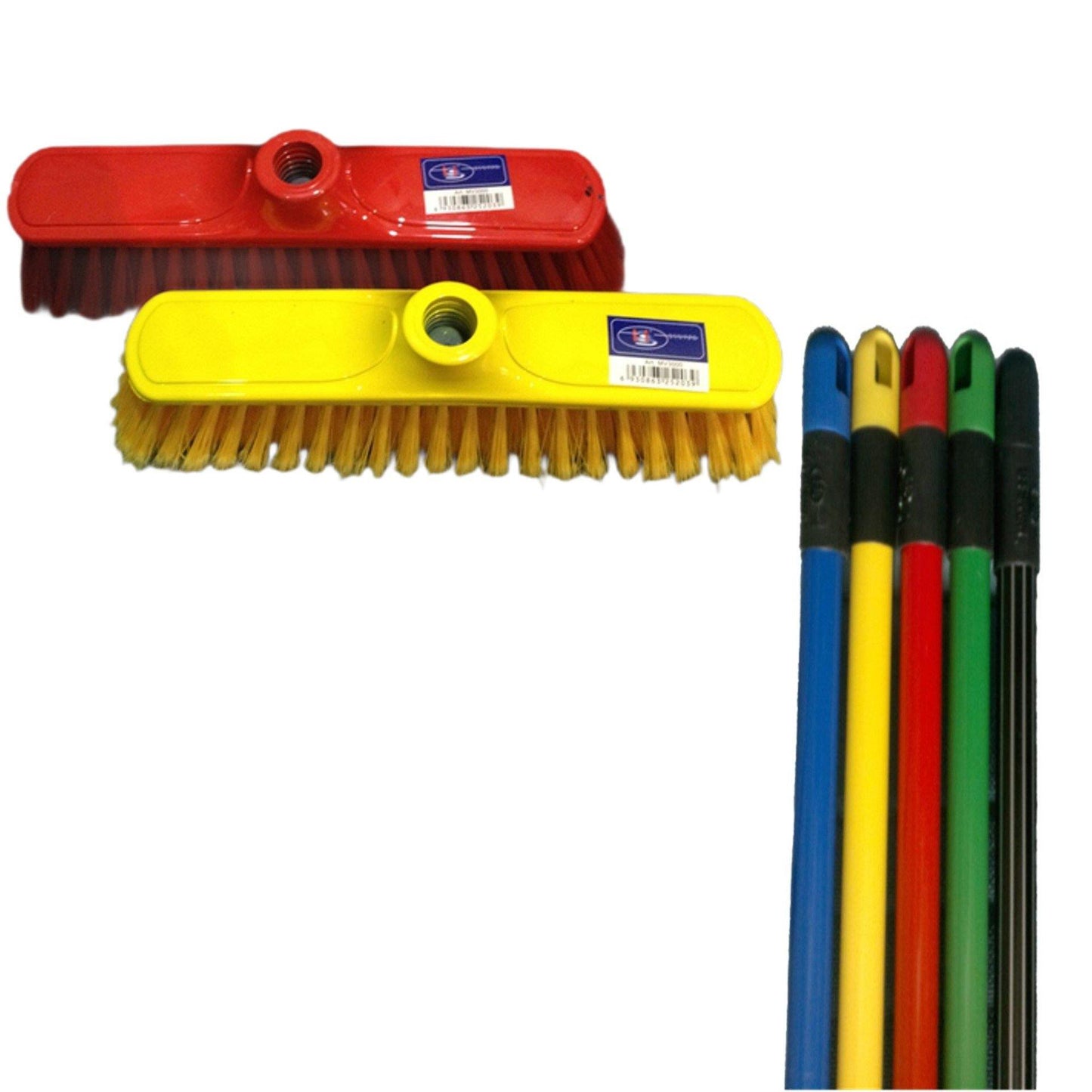 Soft Broom (Red, Yellow, Blue & Green) With Metal Handle - Hygiene System - Made in China-Daitona General Trading LLC