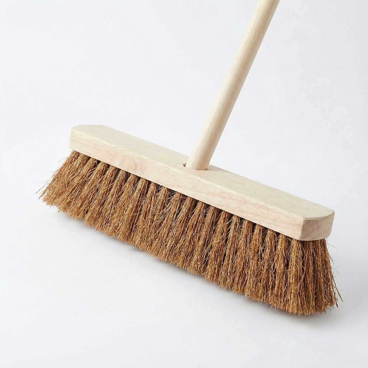 Coco Brush 12" With Wooden Handle - Made in Srilanka