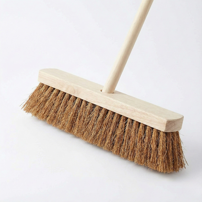 Coco Brush 12" With Wooden Handle - Made in Srilanka