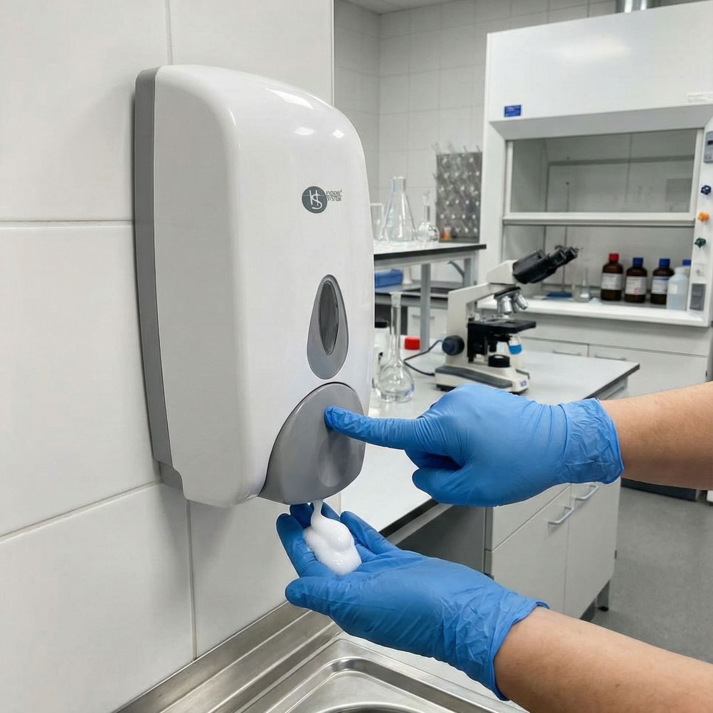 Hand Soap Dispenser 800ml (White) - AZ Hygiene - Made in Malaysia