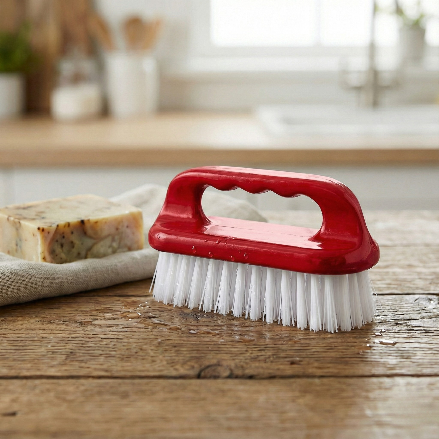 Oval Scrubbing Brush (Red) - Mr. Brush - Made in Italy