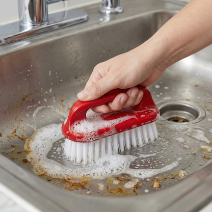 Oval Scrubbing Brush (Red) - Mr. Brush - Made in Italy