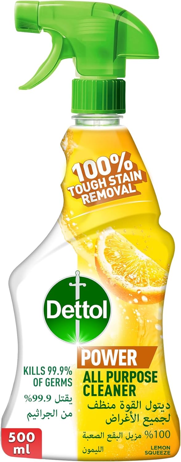 Dettol All Purpose Cleaner Spray Bottle, Lemon Scent, 500 ml-Daitona General Trading LLC