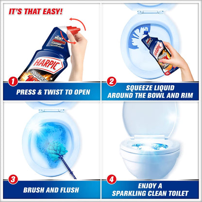 Harpic Original Power Plus Toilet Cleaner, 1L-Daitona General Trading LLC