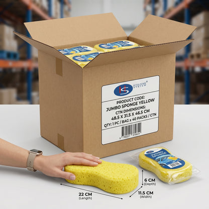 Hygiene System Jumbo Car Sponge Yellow - Made in China