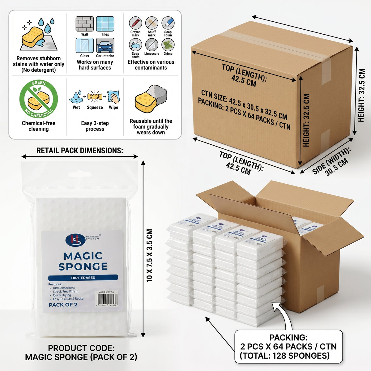 Hygiene System MAGIC SPONGE - Made in China
