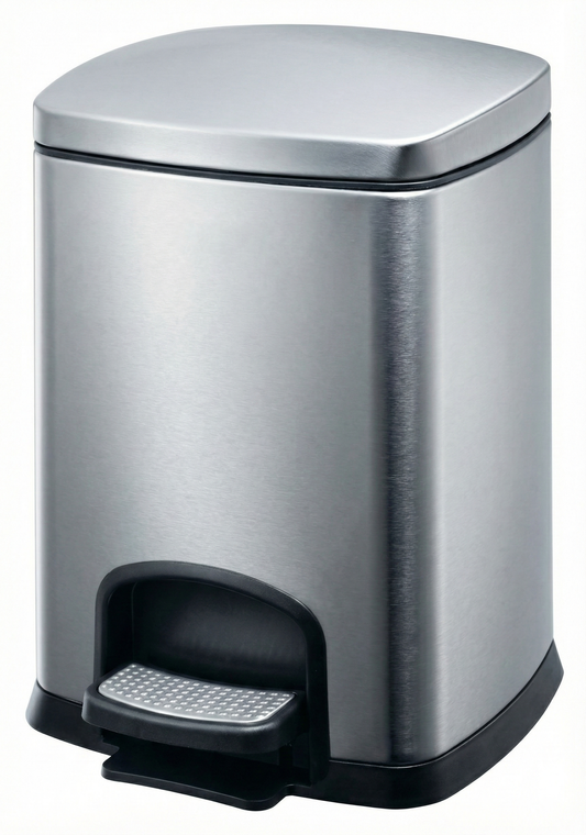 Hygiene System Square Bin 12LT | Compact Pedal Waste Bin With Removable Inner Bucket