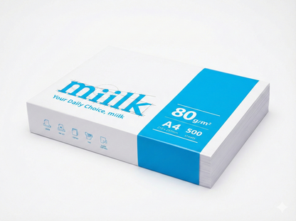 MIILK 80GSM A4 Multi Copying Paper | Premium Office Printer Paper For Laser & Inkjet Printing & Everyday Office Use | 210 x 297 mm