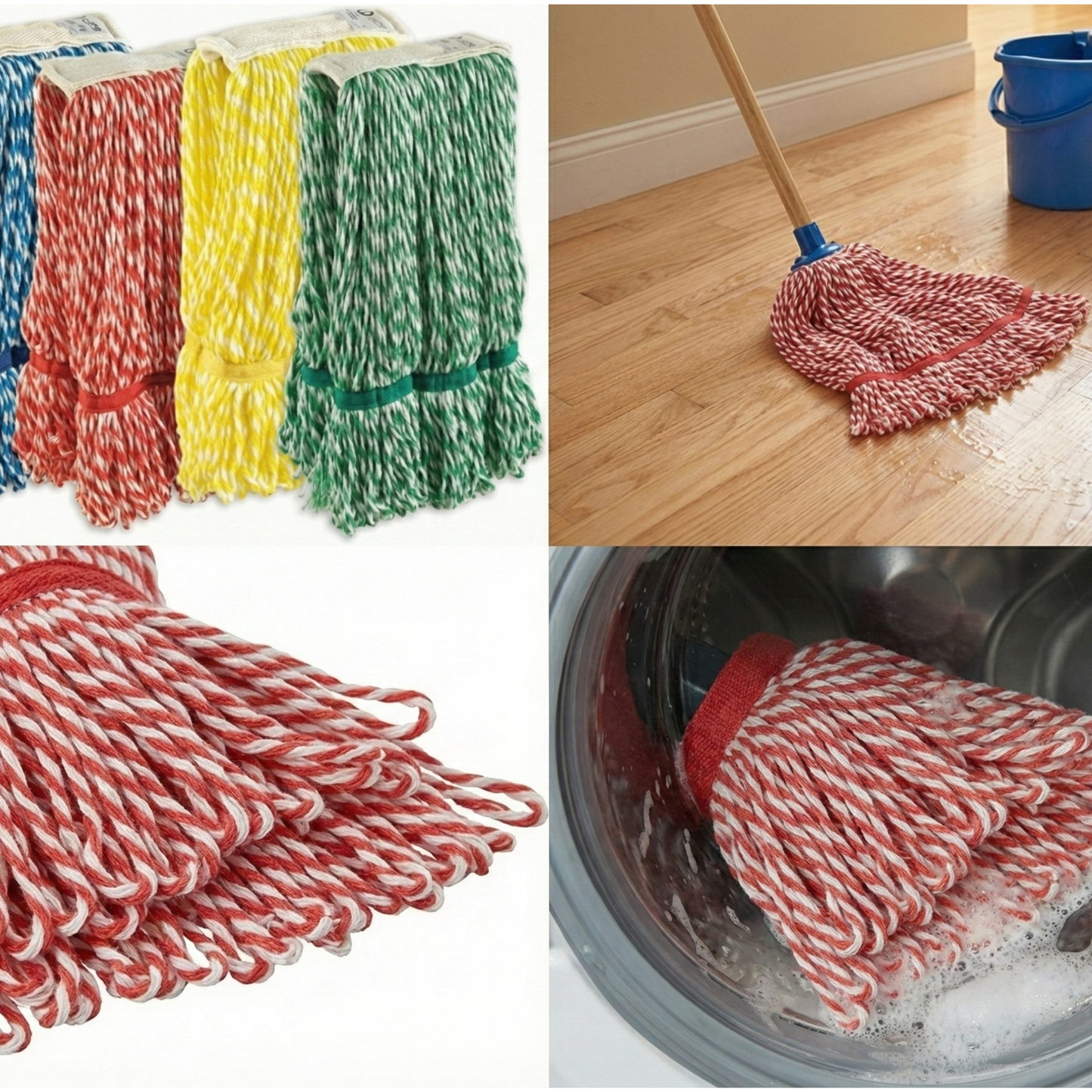 Microfibre Kentucky Mop Looped End 200Gms (Multicolors) - Cisne - Made in Spain