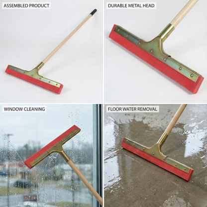 Metal Wiper 45CM (Gold/Red) With Wooden Handle - Vita - Made in Taiwan