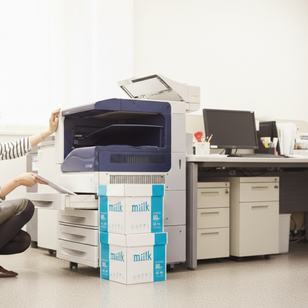 MIILK 80GSM A4 Multi Copying Paper | Premium Office Printer Paper For Laser & Inkjet Printing & Everyday Office Use | 210 x 297 mm