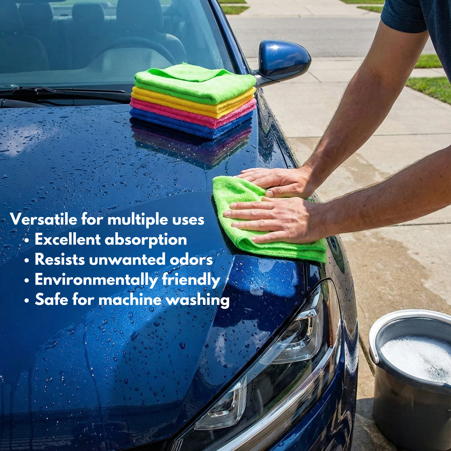 Hygiene System Microfiber Cleaning Cloths, Reusable Multi-Purpose Cloths 40x40 cm