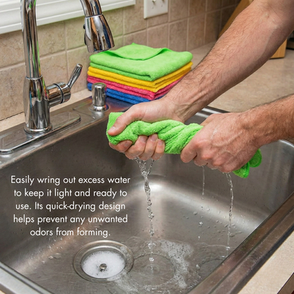 Hygiene System Microfiber Cleaning Cloths, Reusable Multi-Purpose Cloths 40x40 cm