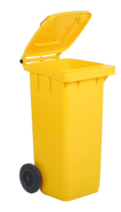 Garbage Bin With W/OUT PEDAL 120LT - Virgin Plastic (Red, Yellow, Blue, Green & Grey) - IPC RS - Made in Italy