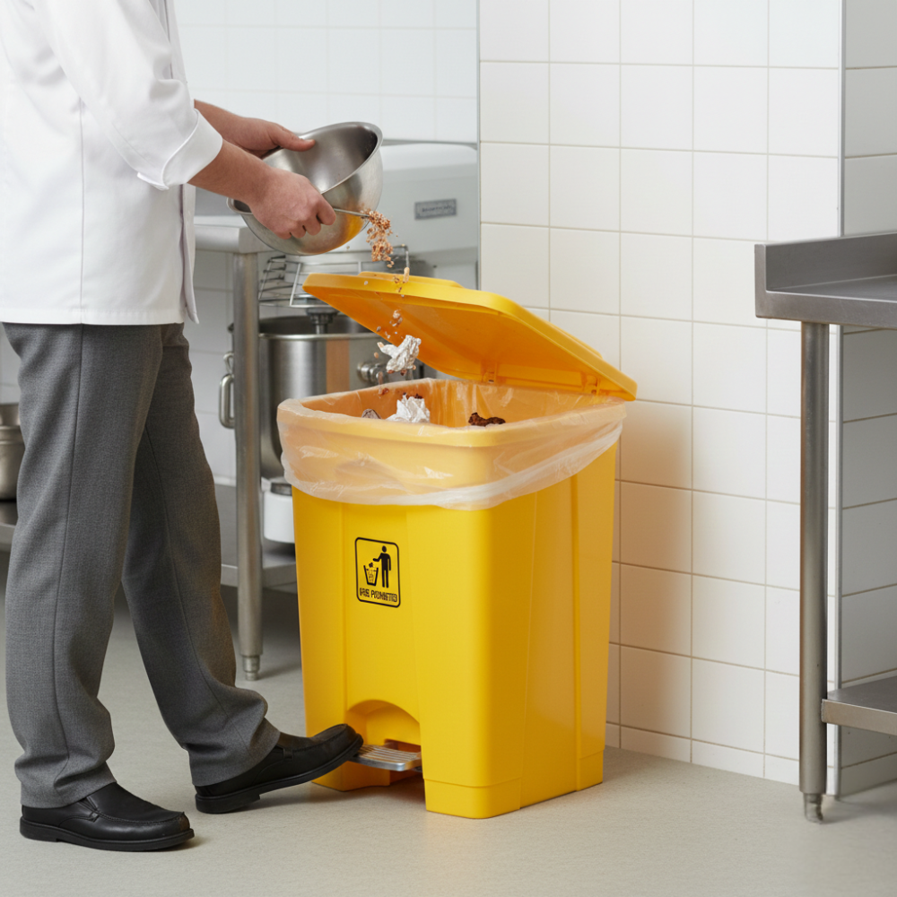 Garbage Can With Pedal 87LT (Red, Yellow, Blue, Green & Grey) Baiyun - Made in China