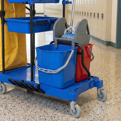 Multipurpose Janitor Cart (Blue) - Baiyun - Made in China