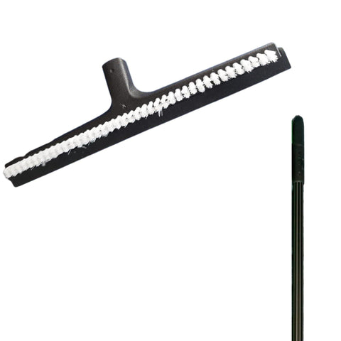 2 In 1 Squeegee & Scrubber (Black) With Metal Handle - Haug Bursten - Made in Germany-Daitona General Trading LLC