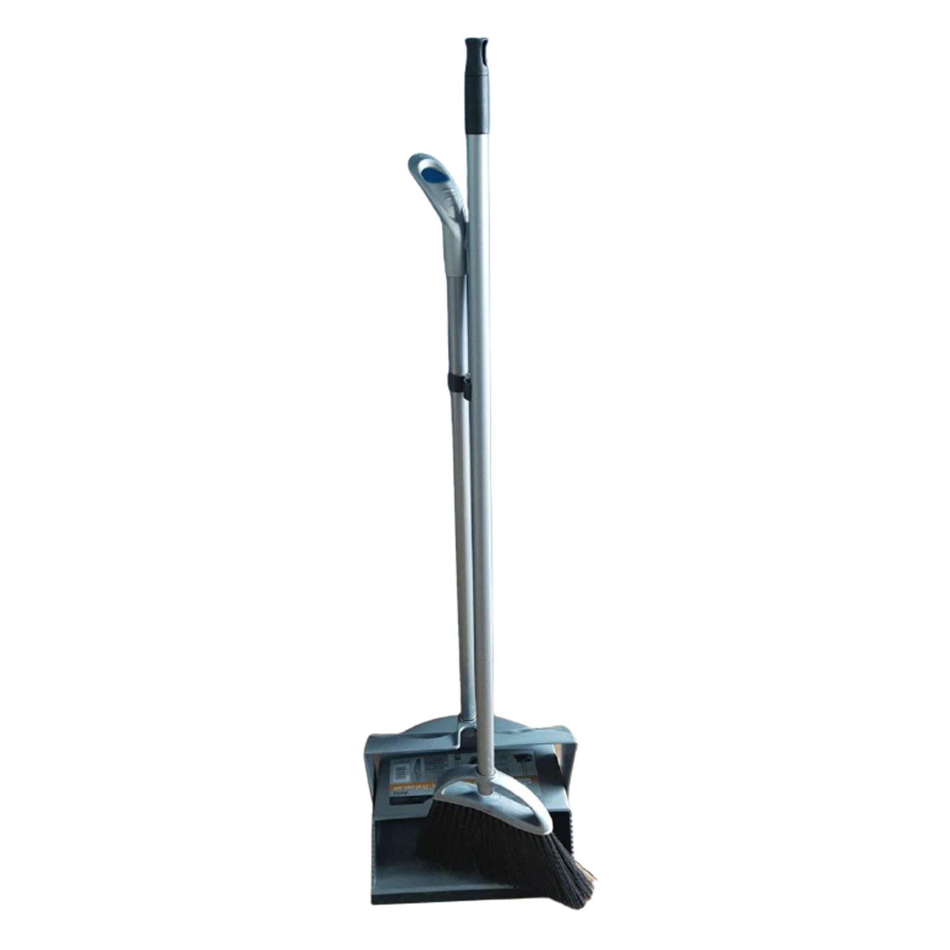 Avio Lobby Dustpan Set - Closed (Orange & Grey) With Aluminium Handle - Aricasa - Made in Italy-Daitona General Trading LLC
