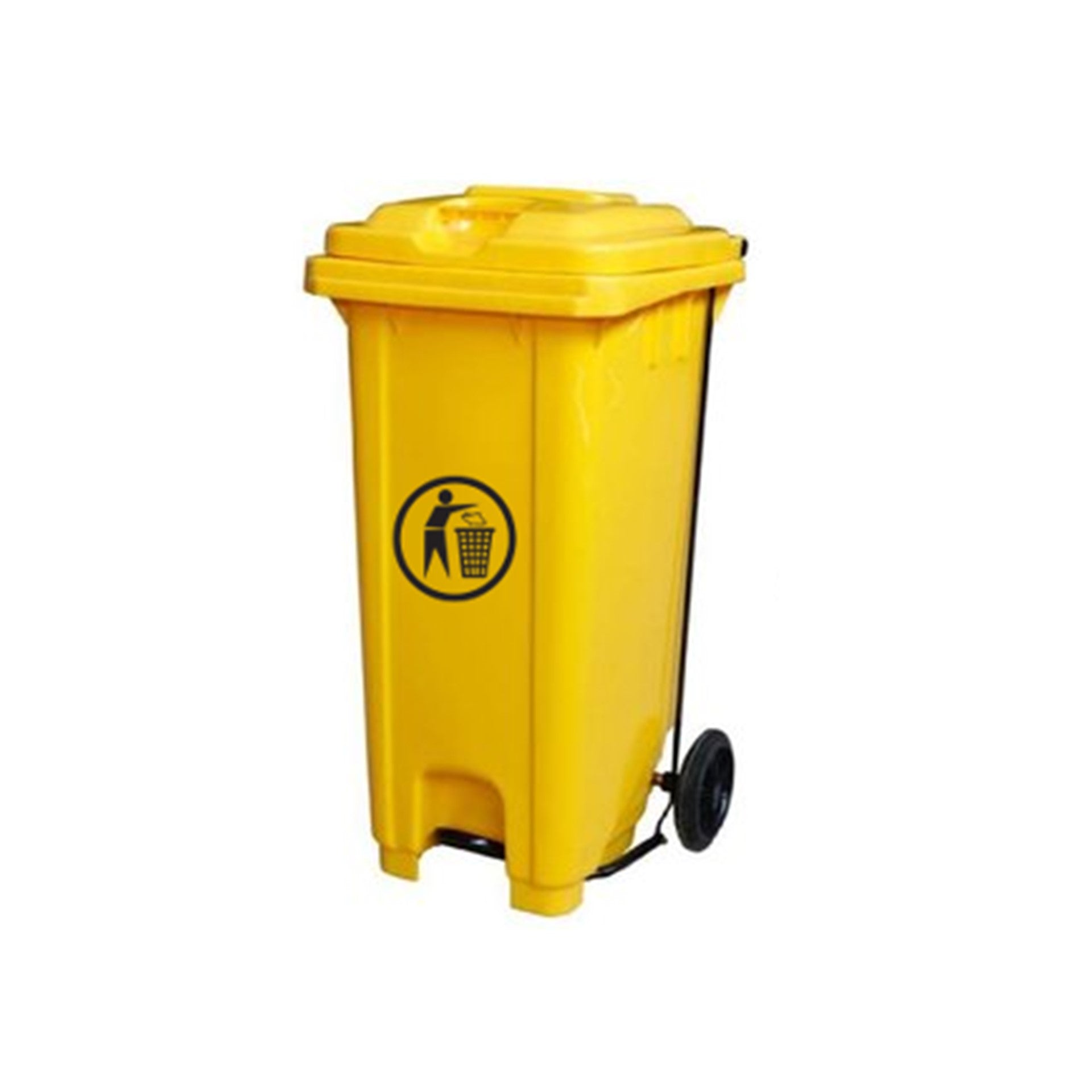 Garbage Bin With Wheel And Centre Pedal 240LT - Plastic - Hygiene System - Made in China-CNC240 CENTRE PEDAL-Daitona General Trading LLC