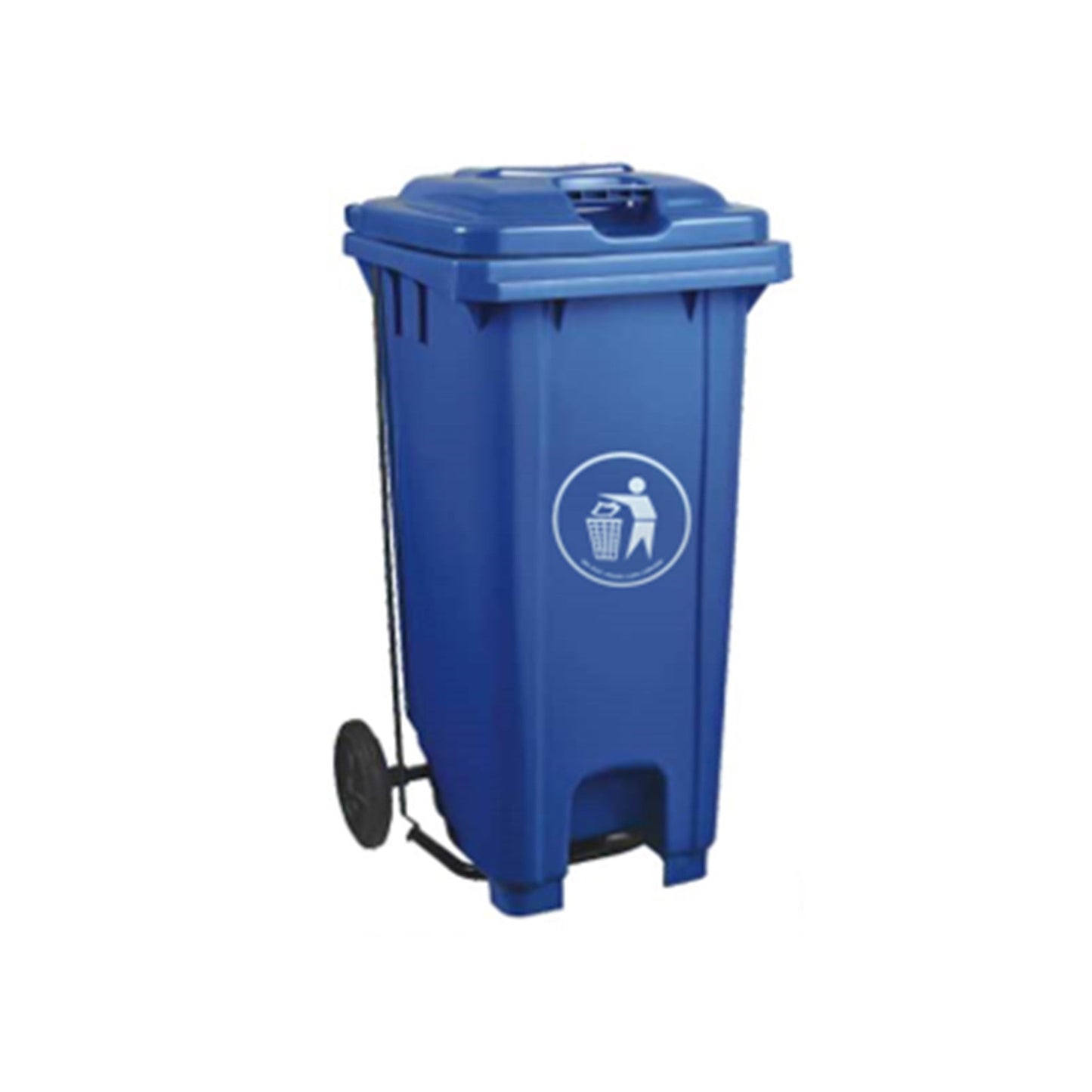Garbage Bin With Wheel And Centre Pedal 100LT - Plastic - Hygiene System - Made in China-CNC100-BINS-Daitona General Trading LLC