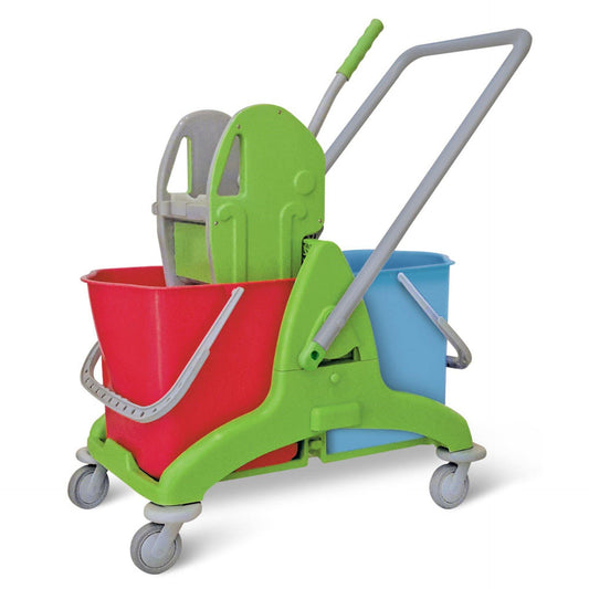 Double Mop Bucket Trolley Down Press 46LT (Green) - Nozomi - Made in Malaysia-Daitona General Trading LLC