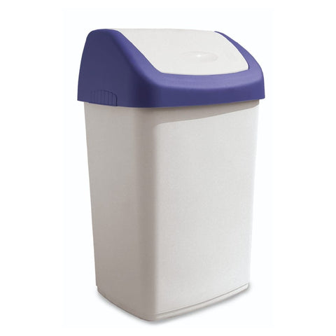Dustbin With Swing Lid 25LT (White) - IPC RS - Made in Italy-Daitona General Trading LLC