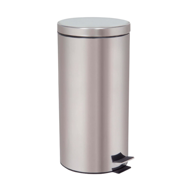 Stainless Steel Coated Dust Bin With Pedal 30LT (Matte/Satin & Shiny/Mirror Finish) - Hygiene System - Made in China-Daitona General Trading LLC