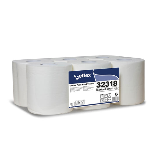 Maxi Pull Trend Smart Center Feed Hand Towel Rolls 2 Ply (135 Mts) - Celtex - Made in Italy-Daitona General Trading LLC
