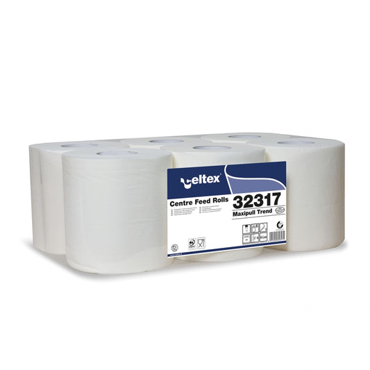 Maxi Pull Trend Spiral Center Feed Hand Towel Rolls 2 Ply (450 Tears) - Celtex - Made in Italy-Daitona General Trading LLC