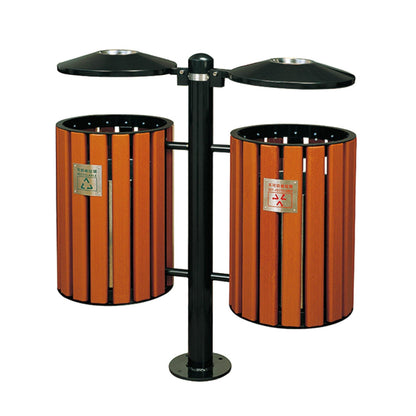 Outdoor Recycle Twin Bin With Ashtray - Hygiene System - Made in China-Daitona General Trading LLC