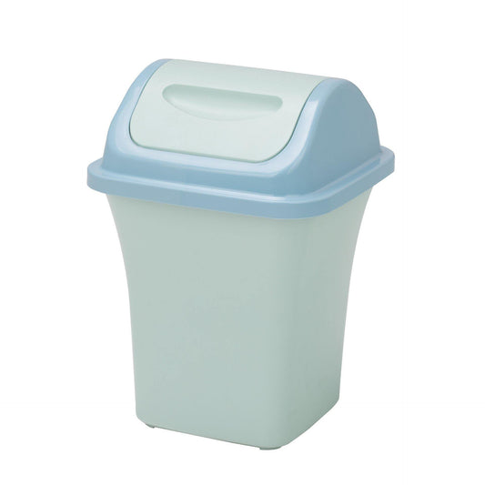 Plastic Swing Dust Bin 8LT (Blue & Grey) Baiyun - Made in China-Daitona General Trading LLC