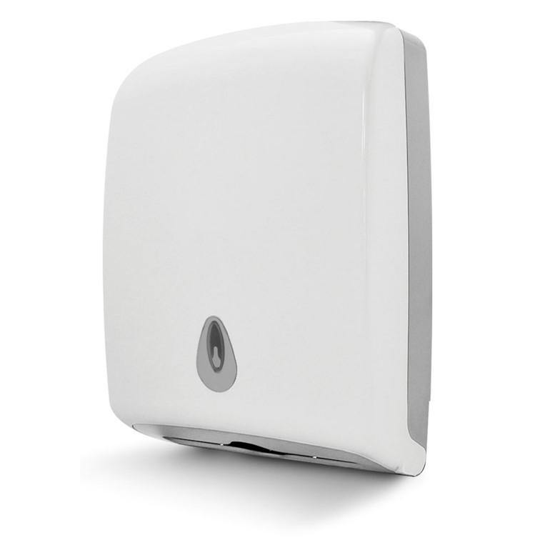 Multi Fold Paper Towel Dispenser (White & Transparent Blue) - AZ Hygiene-AZ1123WH-Daitona General Trading LLC